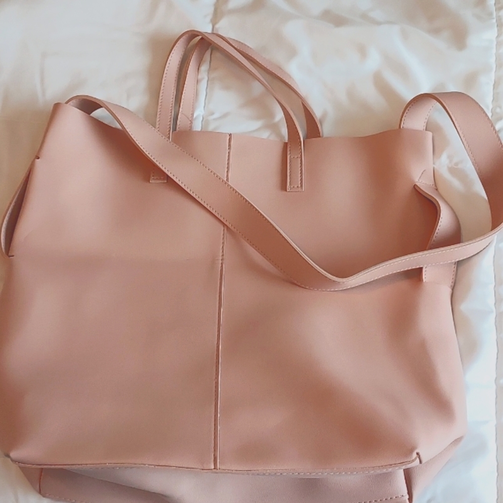 NWT Large tote or crossbody bag light pink